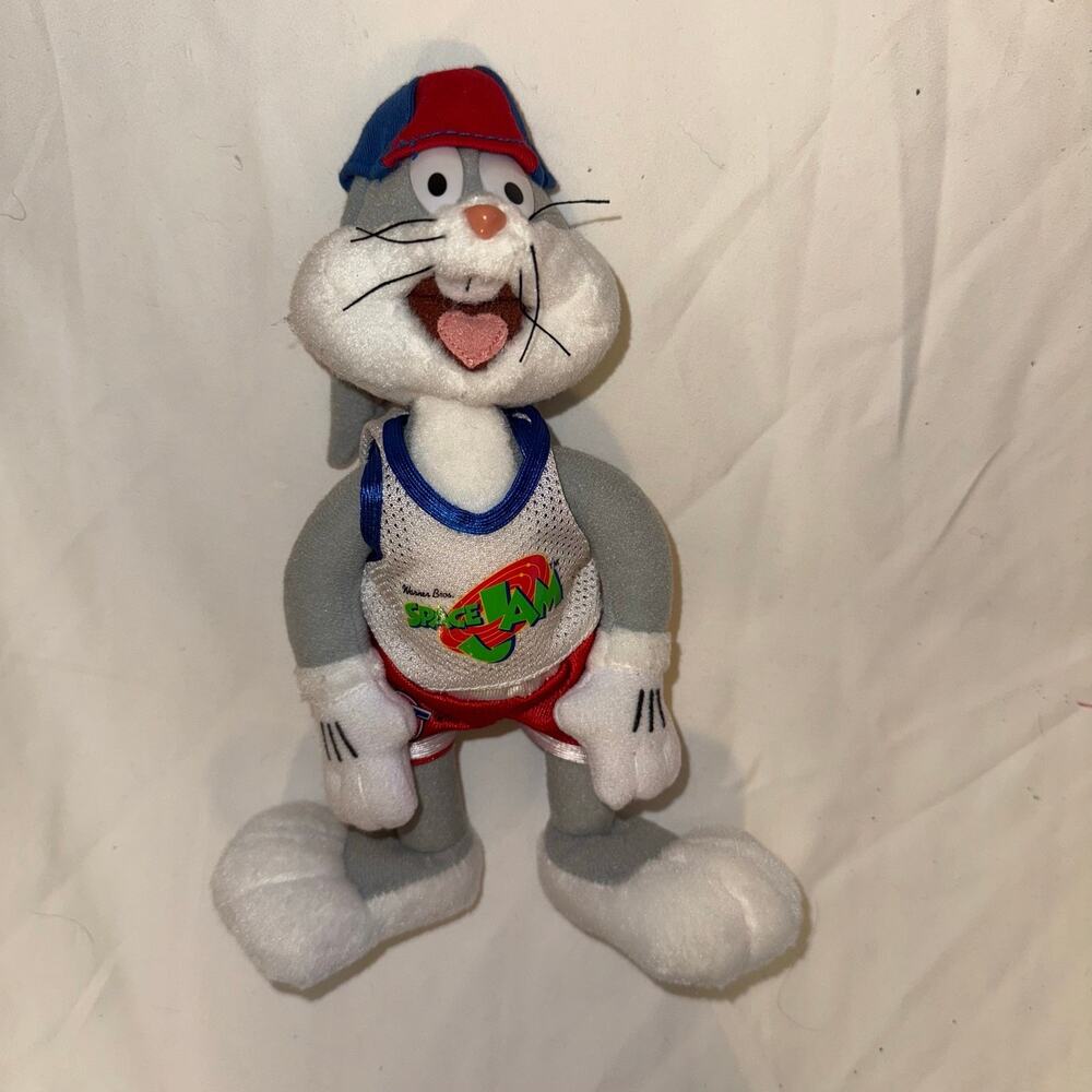 VTG 1996 LOONEY TUNES Space Jam Bugs Bunny 10" Plush Doll Warner Bros McDonalds